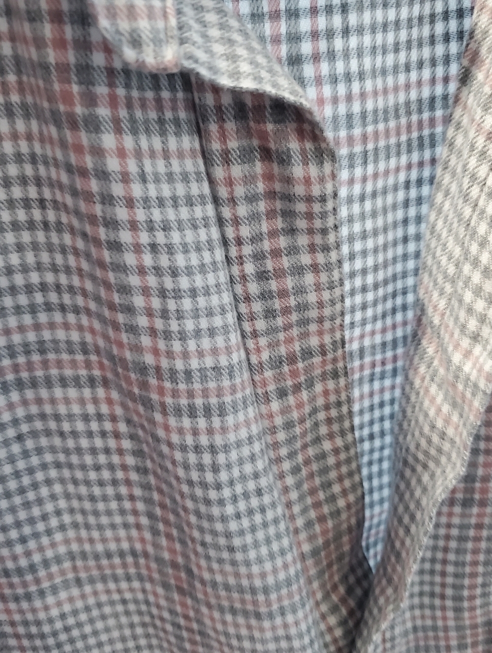 Frank & Eileen Eileen Relaxed Button-Up Shirt in Camel, Cream, Gray Plaid Size S - Picture 10 of 14